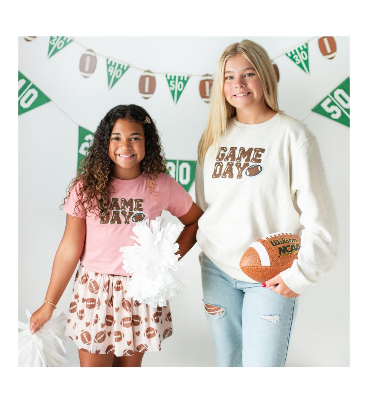 Sweet Wink Toddler Girls Game Day Patch Short Sleeve T-Shirt