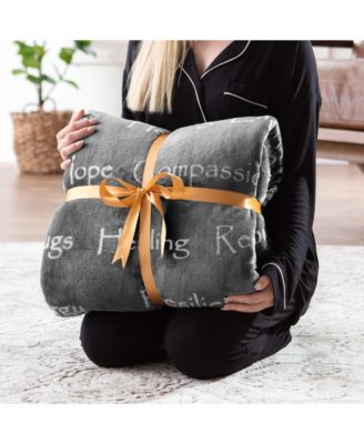 Sympathy Gift Throw Blanket Cozy Comfort for Healing, Support & Positive Energy. Perfect for Get Well, Chemo, Surgery & More.