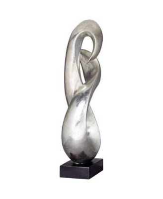 Open Infinity 24 1/2" High Silver Finish Modern Sculpture