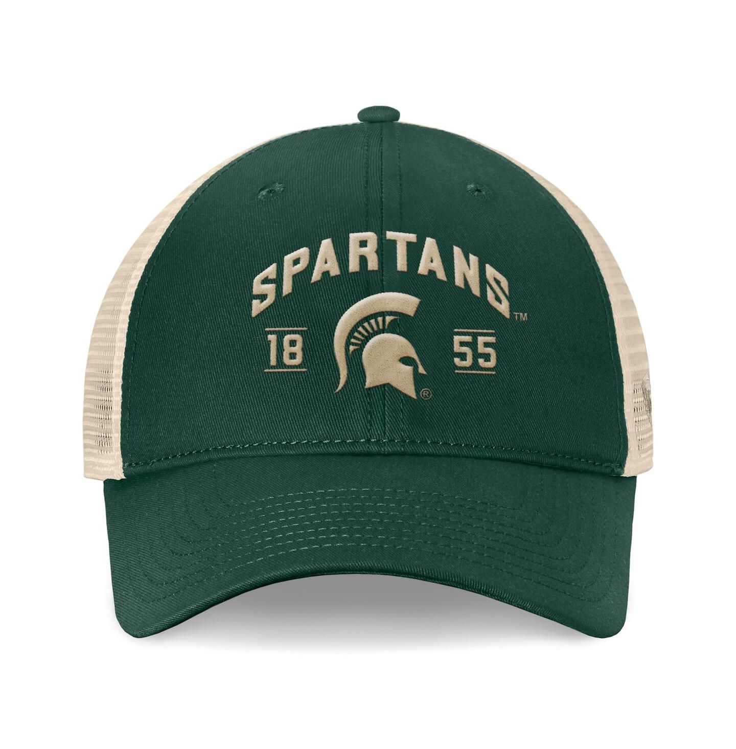 Мужская кепка Top of the World Green Michigan State Spartans Heritage Waylon Trucker Adjustable Hat — фото 4