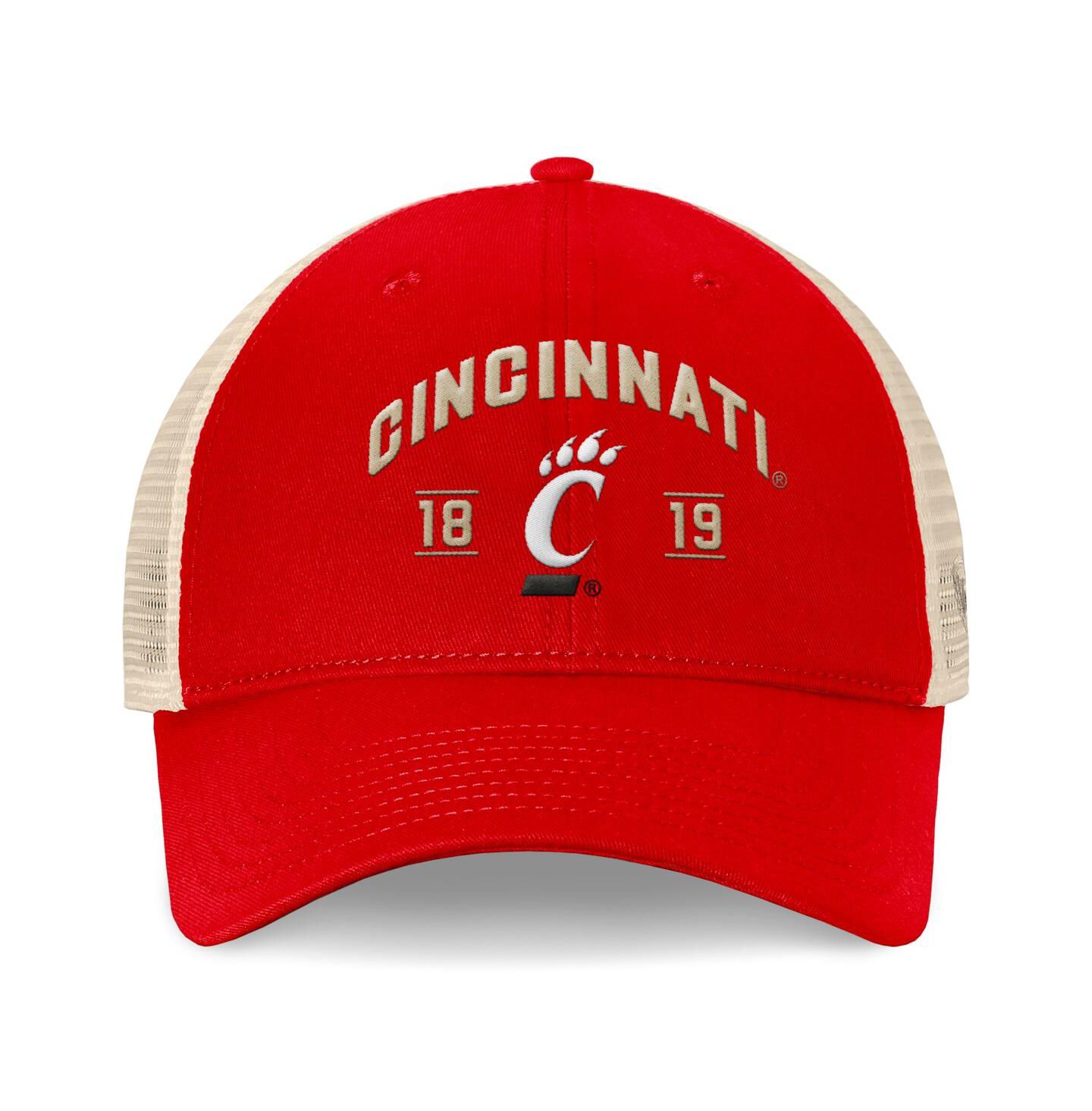 Мужская кепка Top of the World Red Cincinnati Bearcats Heritage Waylon Trucker Adjustable Hat — фото 4