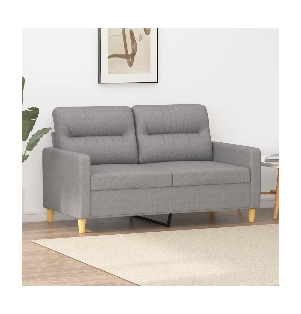 vidaXL 2-Seater Sofa LightFabric - Gray