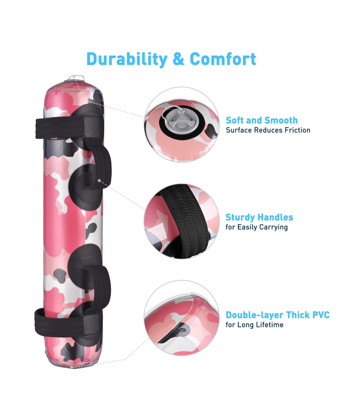 Yescom Foldable Aqua Bag Adjustable Water Weight Portable Home Gym Strength Training