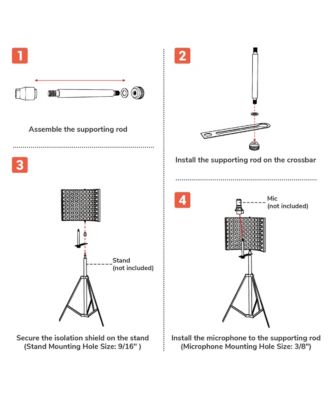 Studio Microphone Isolation Shield Acoustic Foam Panel Sound Absorbing Recording Panel