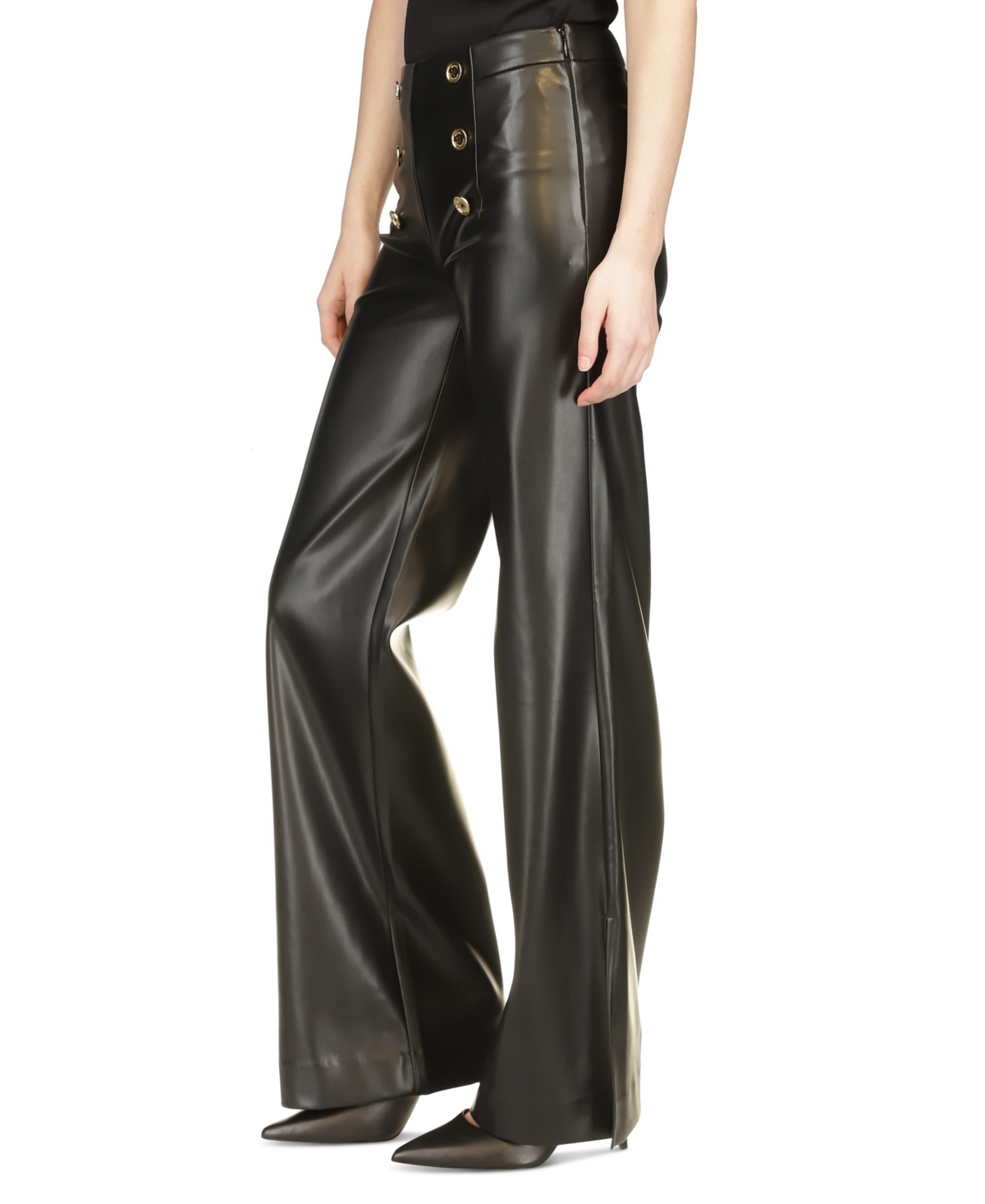 Michael Michael Kors Women's Faux-Leather Sailor Pants