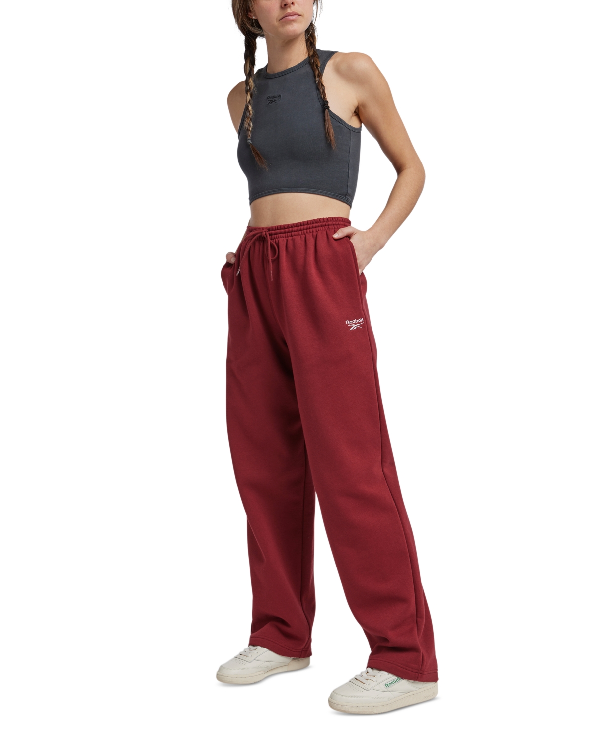 Reebok Women's Fleece Straight-Leg Sweatpants