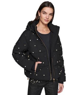 Karl Lagerfeld Paris Women’s Black Puffer Down hotsell Jacket