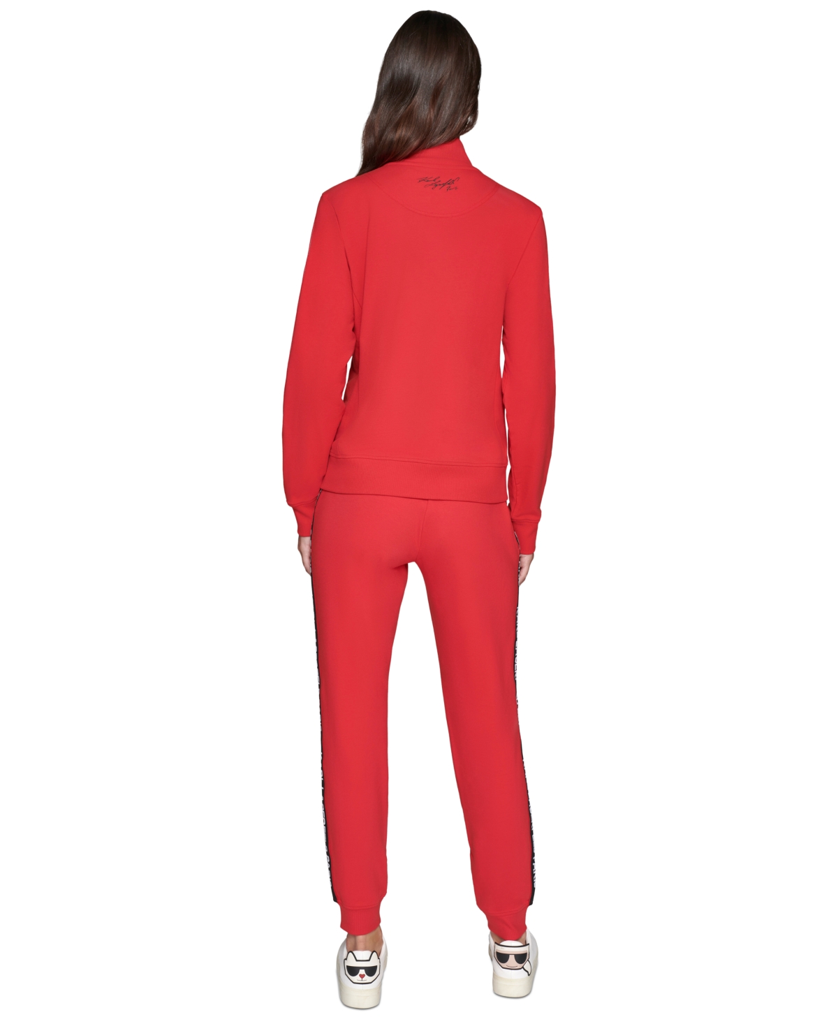 Karl Lagerfeld Paris Women's Logo-Tape Track Jacket