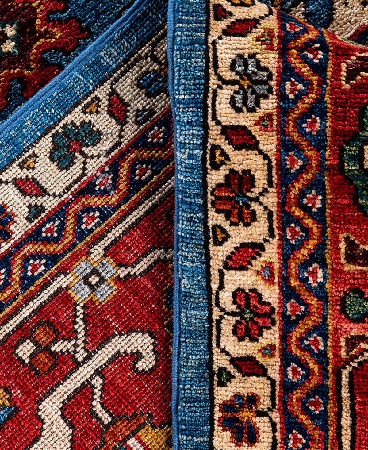 Adorn Hand Woven Rugs Serapi M1993 8'1"x9'8" Area Rug In Light Blue