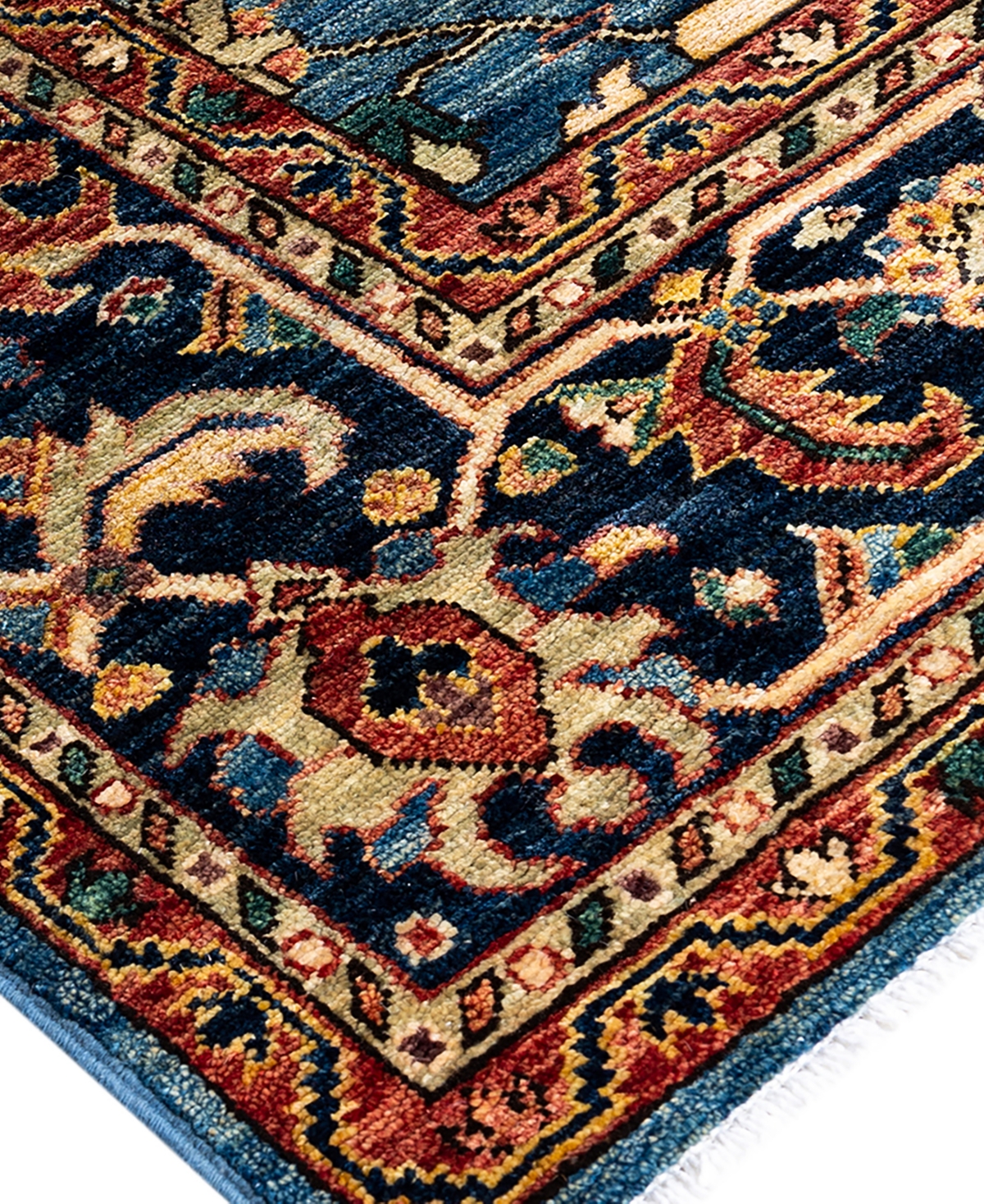 Adorn Hand Woven Rugs Serapi M1993 8'2"x9'7" Area Rug In Light Blue