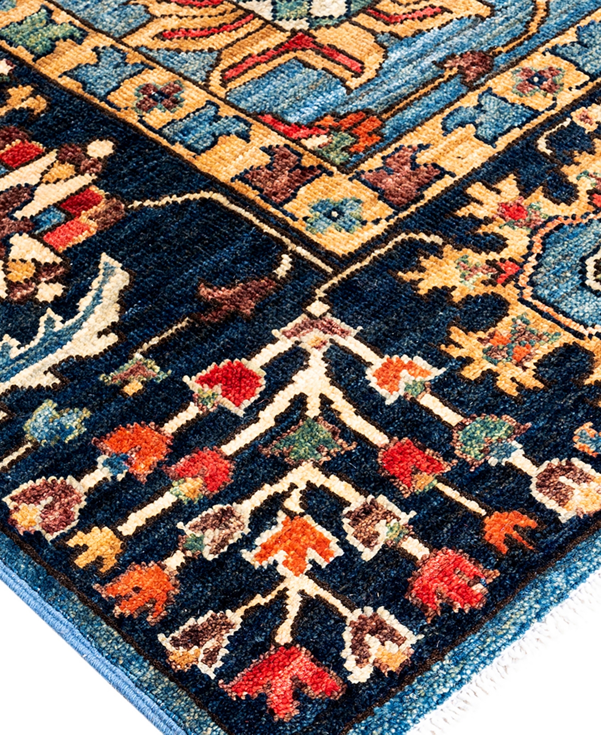 Adorn Hand Woven Rugs Serapi M1993 8'x9'8" Area Rug In Light Blue