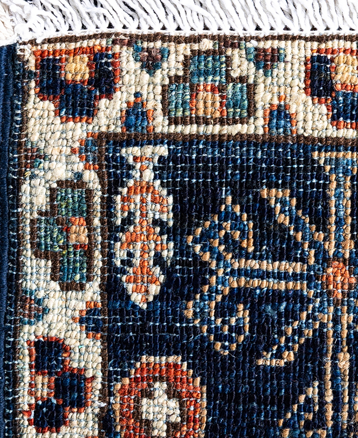 Adorn Hand Woven Rugs Serapi M1993 2'6"x8'2" Runner Area Rug In Blue