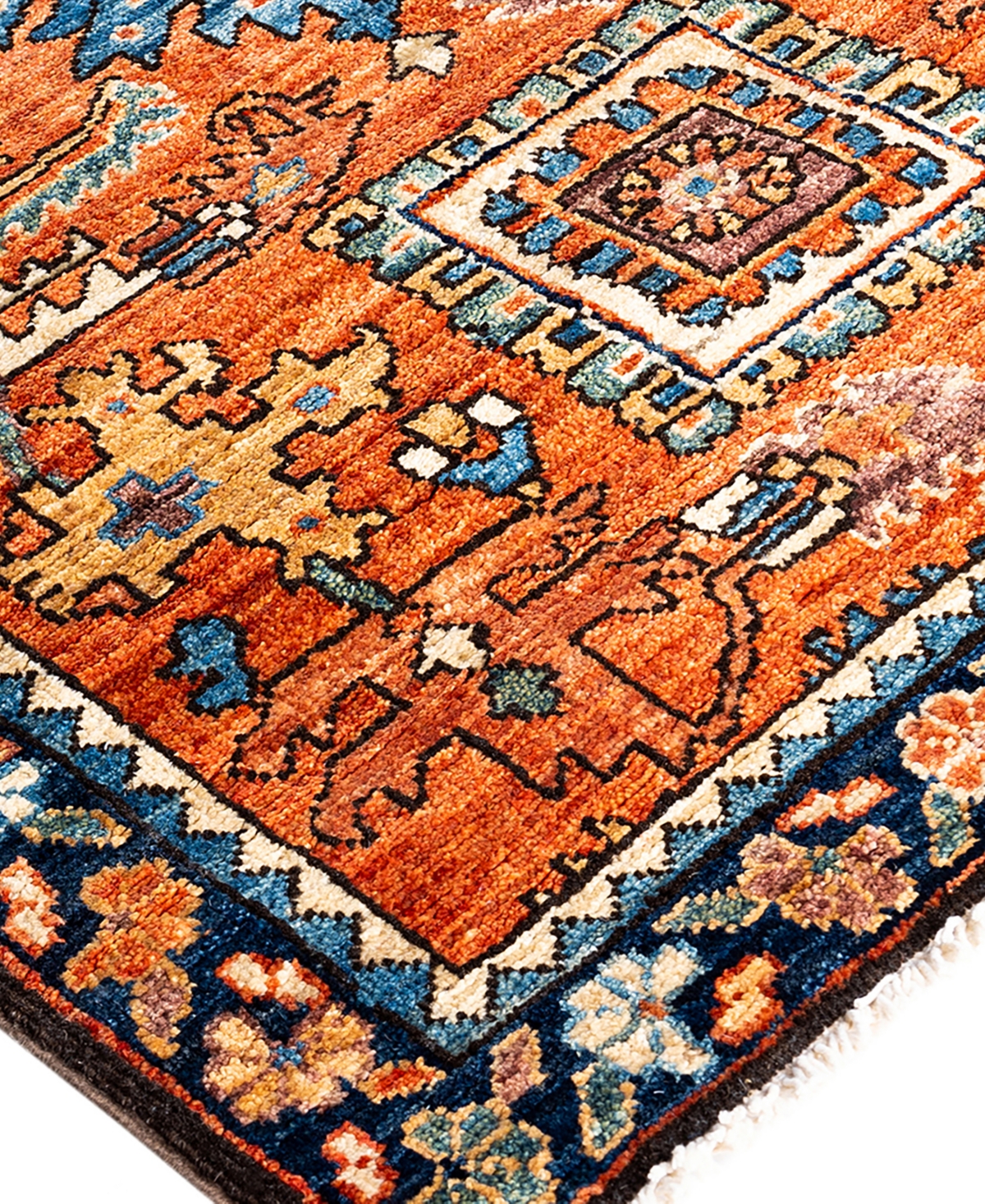 Adorn Hand Woven Rugs Serapi M1993 2'7"x9'9" Runner Area Rug In Red