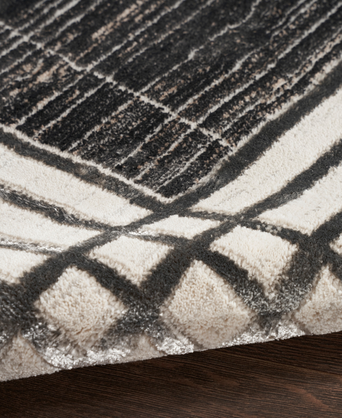 Nourison Home Desire Dsr01 2'3"x7'6" Runner Area Rug In Charcoal