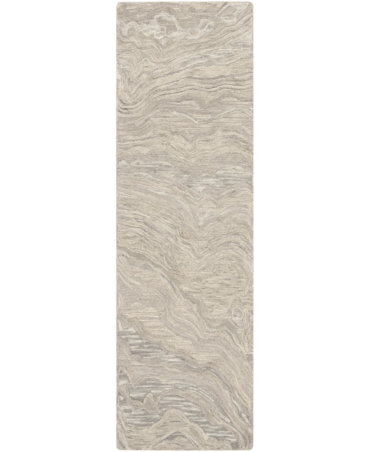Nourison Home Graceful Gru01 2'3"x7'6" Runner Area Rug In Gray
