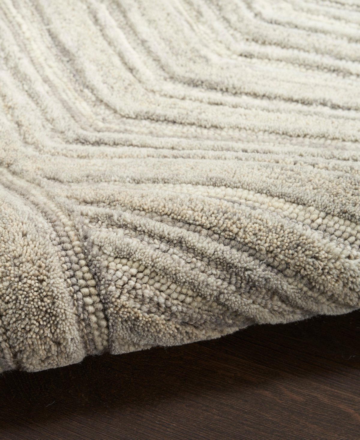 Nourison Home Graceful Gru03 7'9"x9'9" Area Rug In Gray