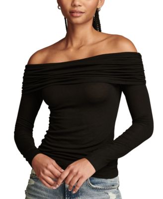 Lucky Brand - Women's Off-The-Shoulder Long-Sleeve Top