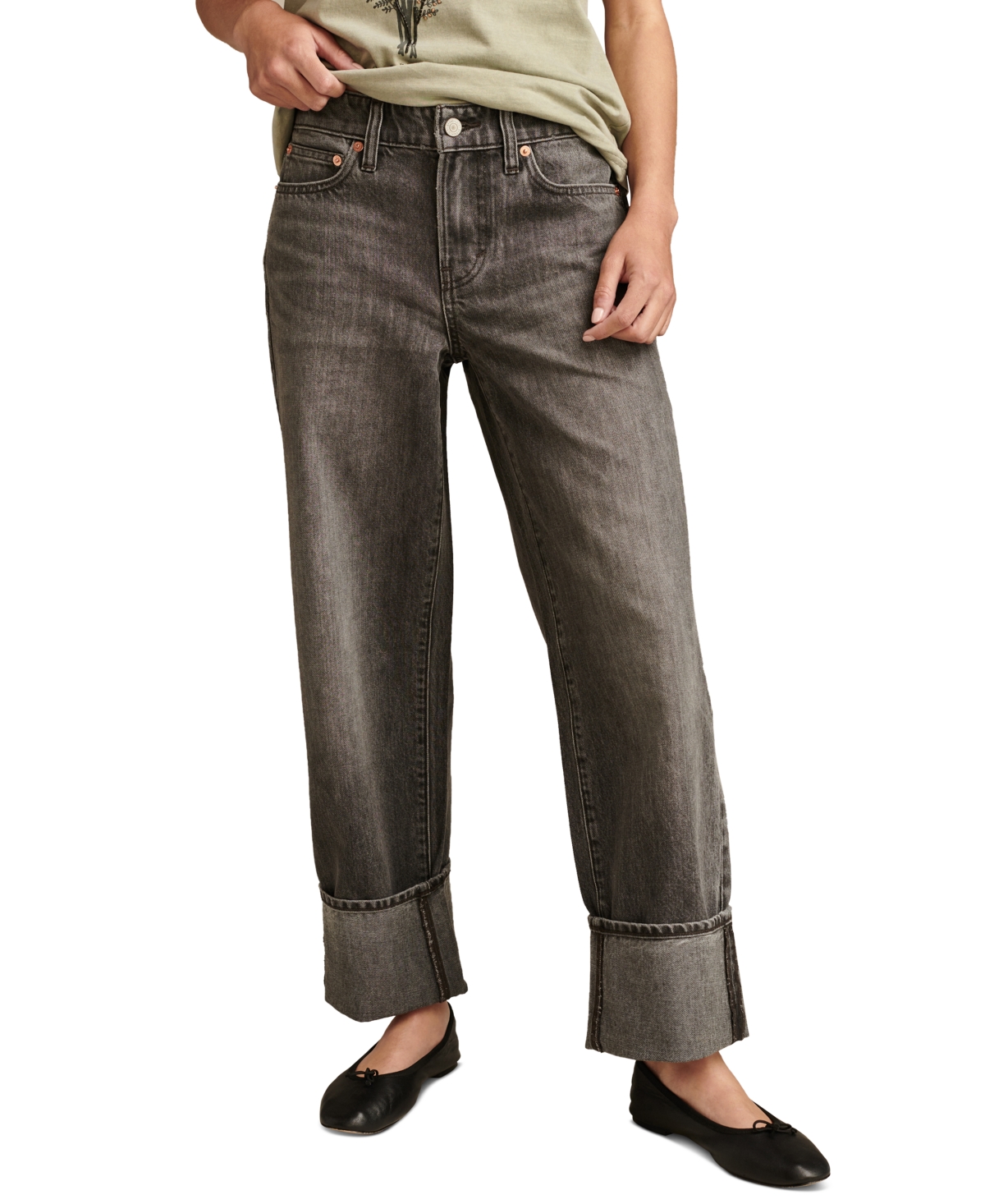 Shop Lucky Brand Women's The Baggy Jeans In Eclipse