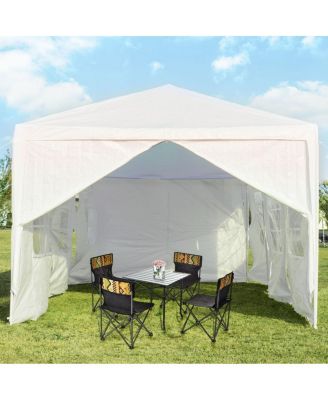 10 x 30 Feet Outdoor Canopy Tent with 6 Removable Sidewalls and 2 Doorways