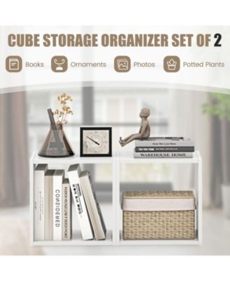 Cube Storage Organizer Set of 2-White