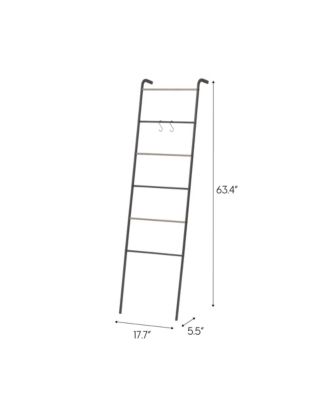 USA Free-Standing Clothing Rack, Clothes Organizer, Ladder Style, Metal Garment Rack, Black