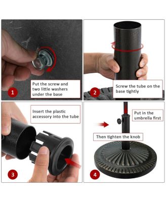 31.5 lbs Market Heavy-Duty Outdoor Stand Bronze Umbrella Base