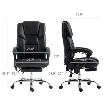 Vibration Massage Office Chair with Lumbar Heat, Footrest,