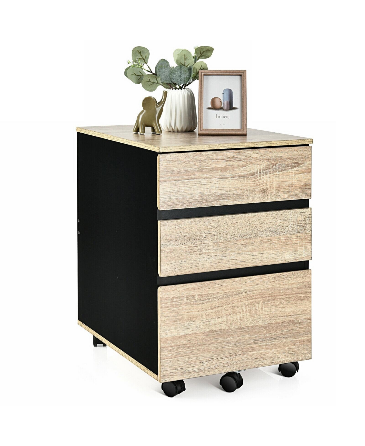 Skonyon 3-Drawer Mobile File Cabinet for Home Office