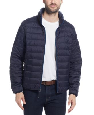 Men's Packable Neck Pillow Zip-Front Quilted Jacket