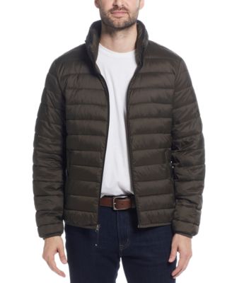 Men's Packable Neck Pillow Zip-Front Quilted Jacket