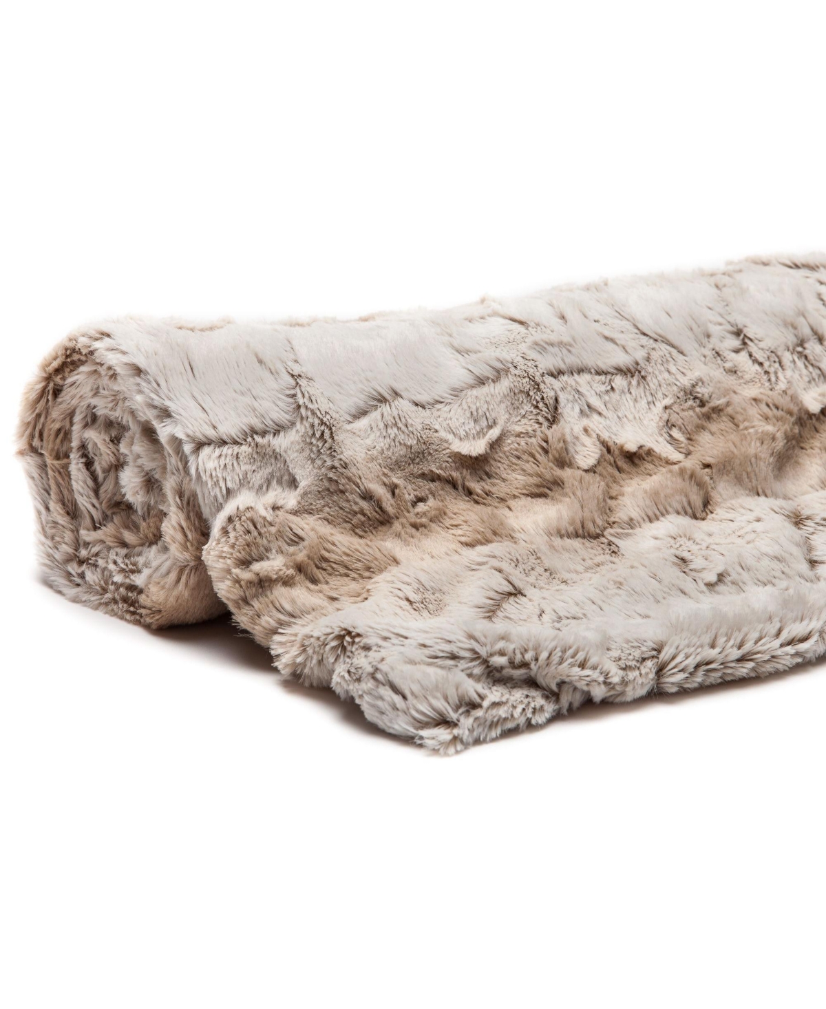 Chanasya Premium Faux Fur Ombre Throw Blanket - Super Soft