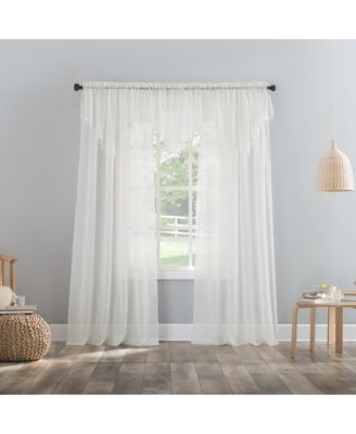 Crushed Voile Sheer Rod Pocket Curtain Panel