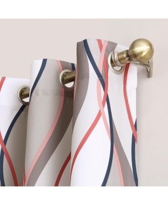 Intersect Ogee Print Semi-Sheer Grommet Curtain Panel