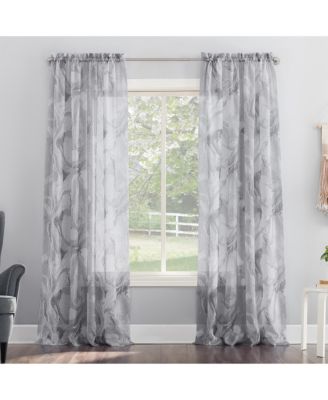 Cristo Crushed Sheer Voile Rod Pocket Curtain Panel