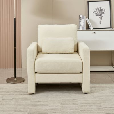 Modern Chenille Accent Chair for Living, Bedroom, Office
