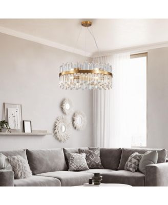 Luxury Crystal Chandelier, 23.6", Decorative LED Lighting