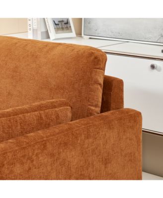 Small Modern Loveseat Sofa with Chenille Fabric