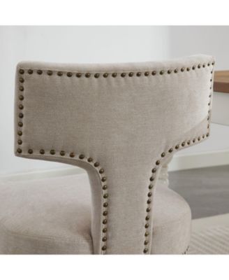 Mid Century Modern Upholstered Dining Chairs, Set of 2