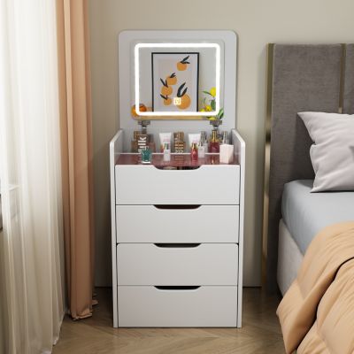 3-in-1 Vanity Desk with Mirror and Drawers