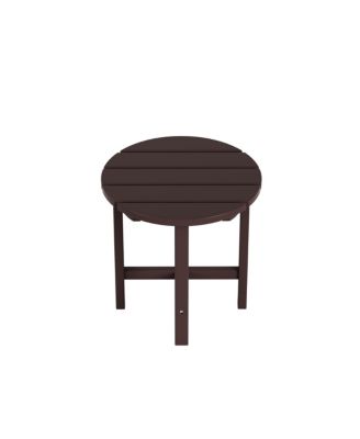 All-Weather Outdoor Patio Round Poly Adirondack Side Table