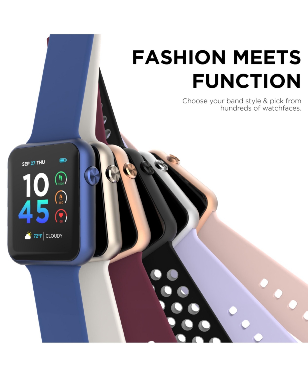 iTouch Air 4 Unisex Silicone Strap Smartwatch 41mm