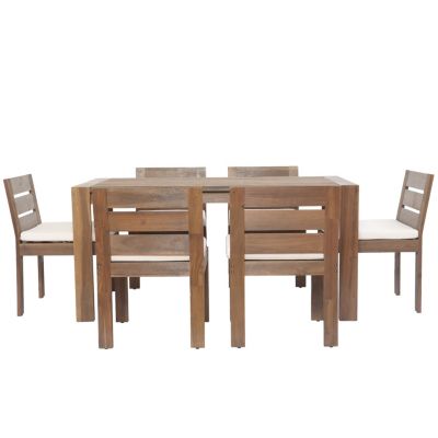 Streamdale 7-Piece Acacia Wood Outdoor Dining Set Comfort, Style, and Durability