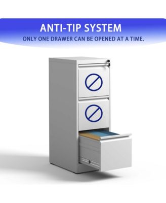 Simplie Fun Vertical File Cabinet with Lock for Legal/Letter Size