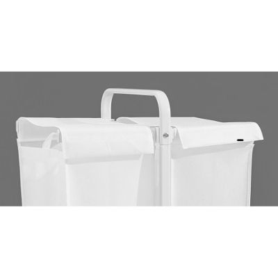 110L 2-Tier Laundry Hamper with Lid, Sorting Cards