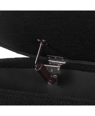 Modern Boucle Teddy Ottoman with Storage