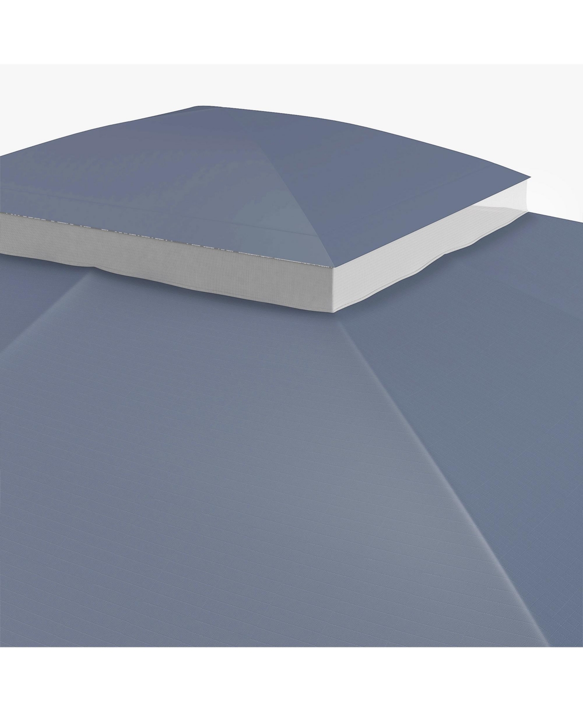 Streamdale Furniture 10' x 12' Gazebo Canopy Replacement Top, 2-Tier Cover with Drainage - Blue