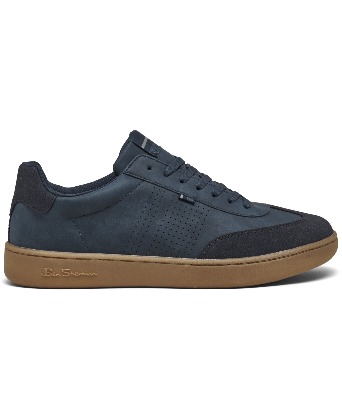Ben Sherman Men's Glasgow Low Casual Sneakers From Finish Line In Navy,gum