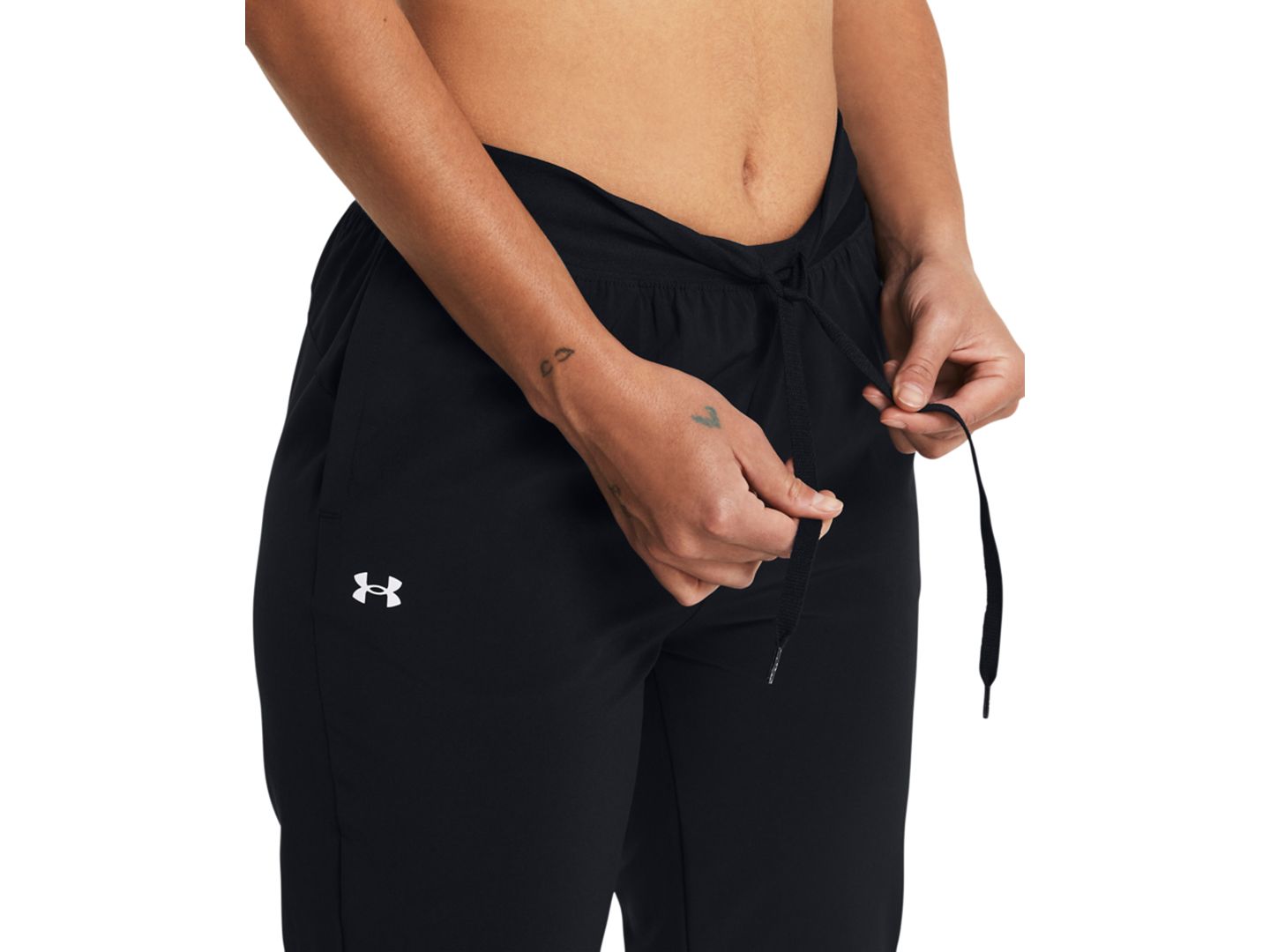 Женские брюки Under Armour Armour Sport High-Rise, цвет: Чёрный / Белый — фото 7