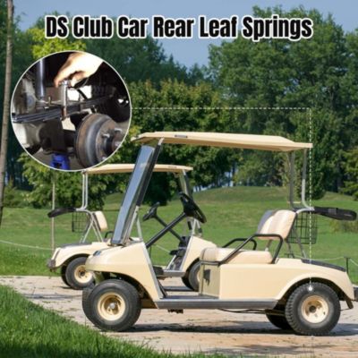Set of 2 Rear Leaf Springs for Club Car DS Golf Cart Heavy Duty Dual Action with Bushings
