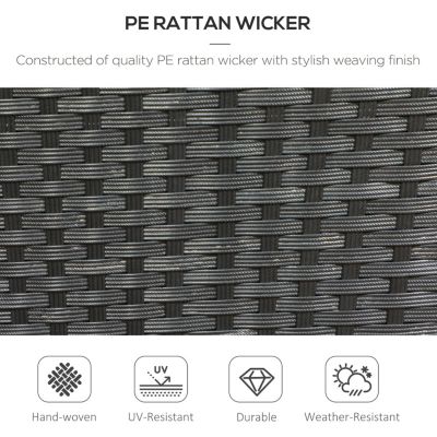 Stackable Outdoor Rattan Dining Chairs with Cushions (Set of 2)